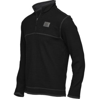 Waffle Knit Pullover Black