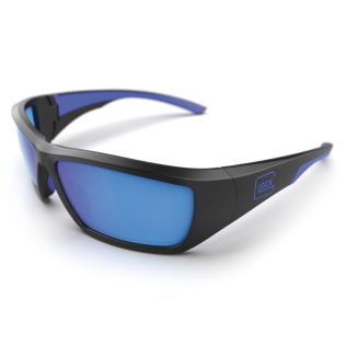 Tactical Glasses - Blue Line - Black, Blue Mirror