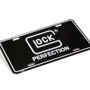 GLOCK Perfection License Plates Black/White