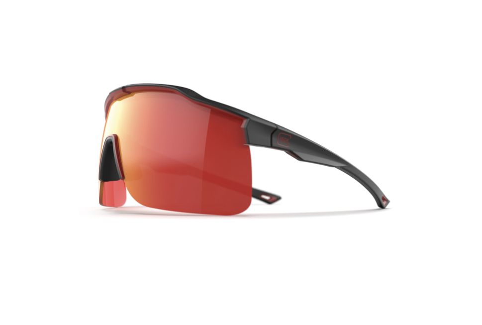 Tactical Glasses - Safe Action - Black, Red Miror