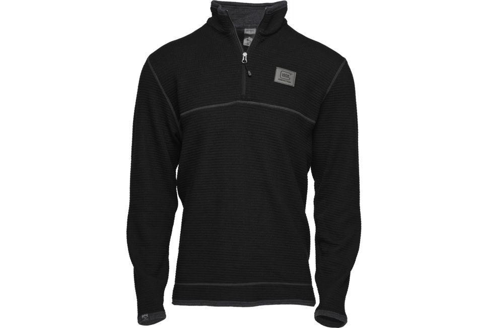 Waffle Knit Pullover Black